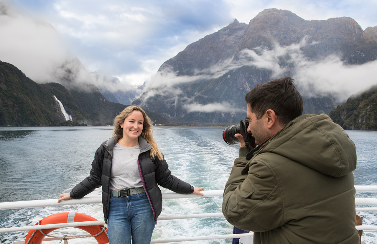 1 Day Itinerary 1-Day-Milford Sound-Couple-taking-photos